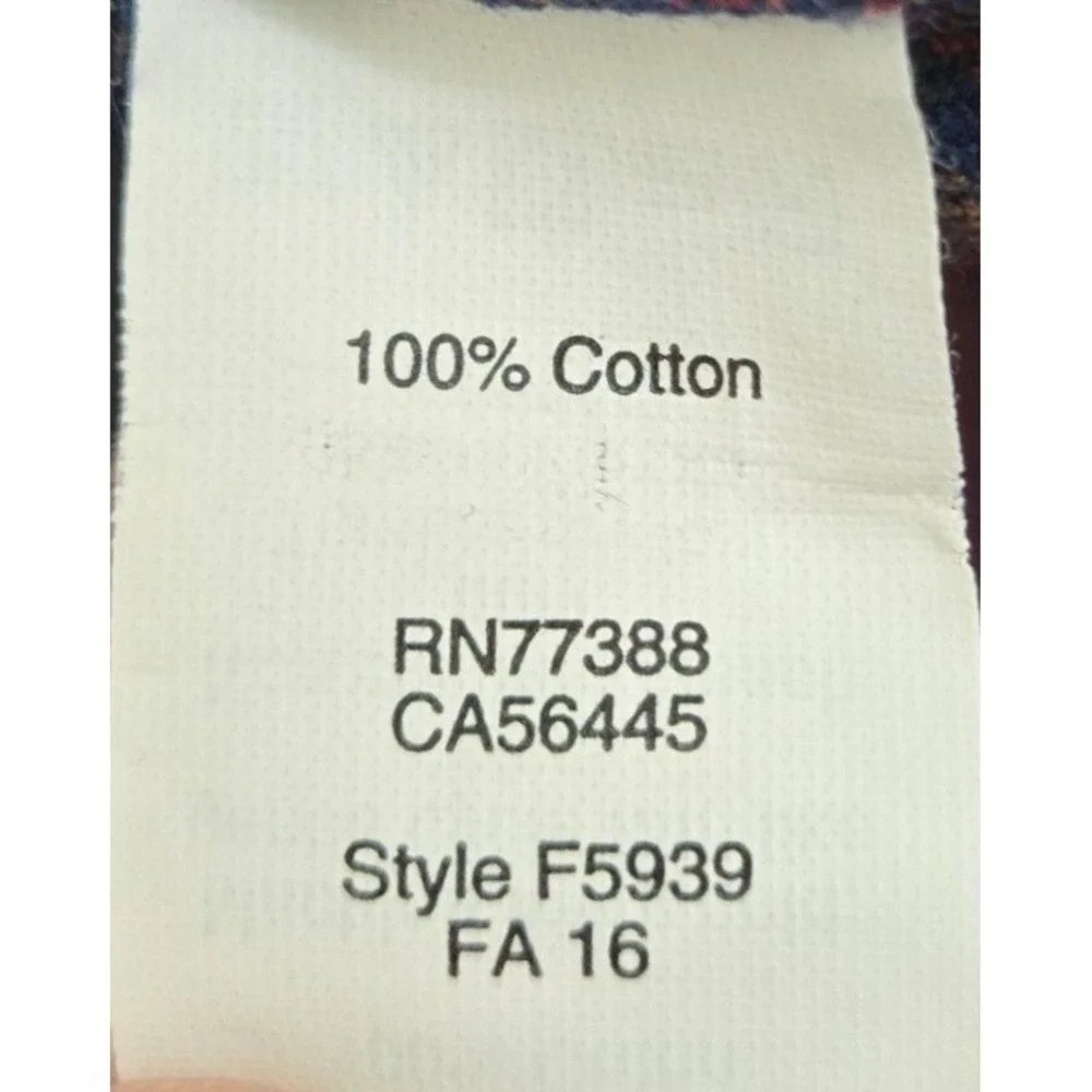 Madewell Oversized Ex-Boyfriend Flannel Shirt Plaid Red Navy Button Down Women S - Picture 5 of 10